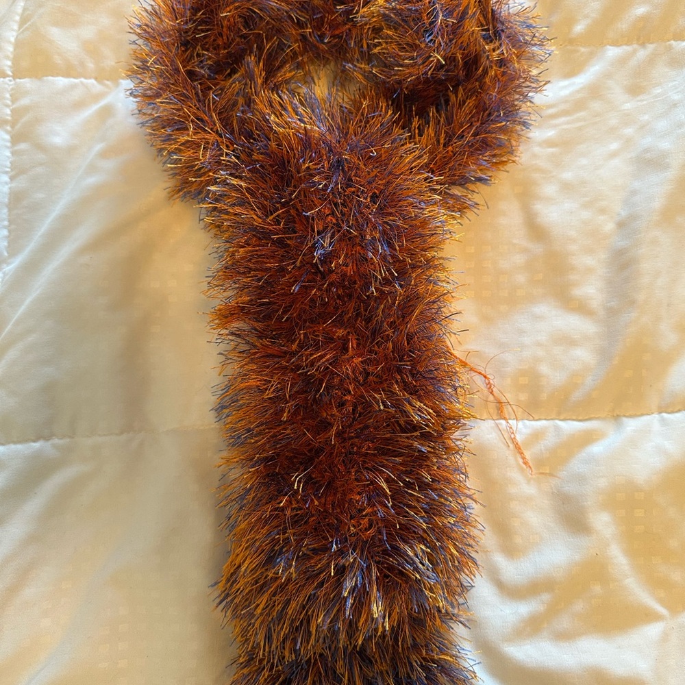 Fuzzy Multicolor handmade with love Scarf